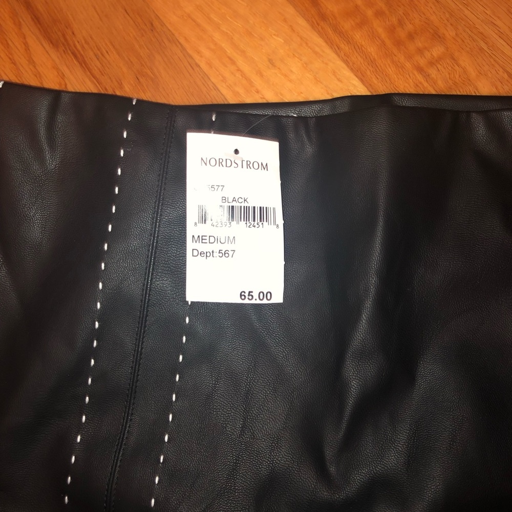 Black leather skirt
